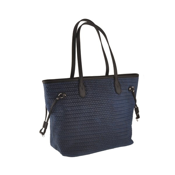 Modrá kožená kabelka Florence Bags Merga