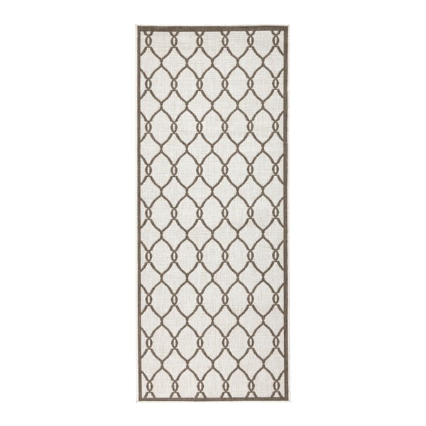 Hnědý vzorovaný oboustranný koberec Bougari Rimini, 80 x 150 cm
