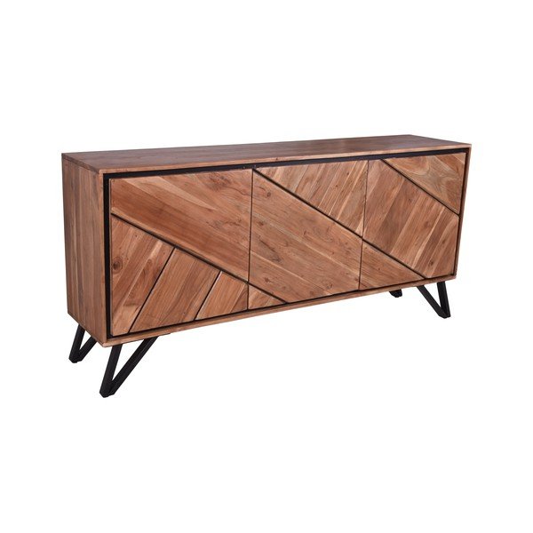 Komoda z masivu akácie v přírodní barvě 150x76x40 cm Ambala – Interia Home & Living-image-2