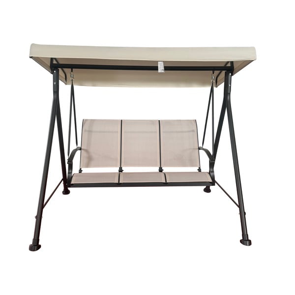 Béžová kovová zahradní houpačka Hollywood II – Rojaplast