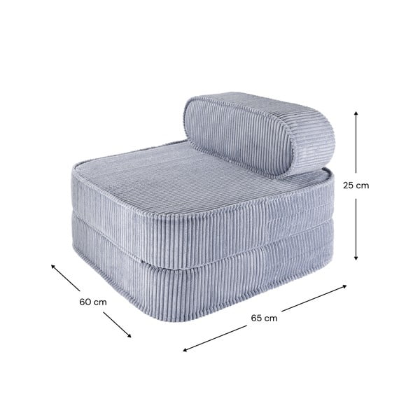 Modré manšestrové dětské křesílko Flip – Wigiwama-image-4