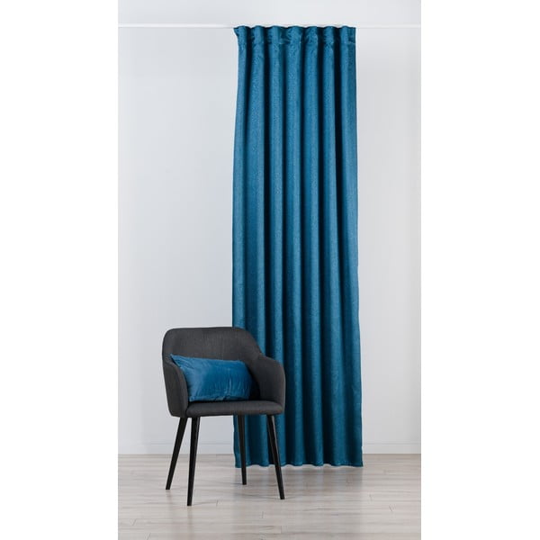 Modrý závěs na háčky 135x245 cm Supreme – Mendola Fabrics