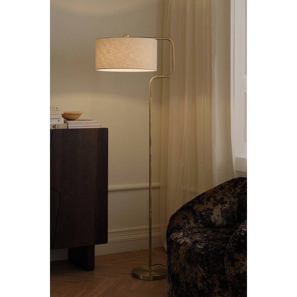 Krémová/v mosazné barvě látková stojací lampa (výška 160 cm) Josho – Ellos Home-image-2