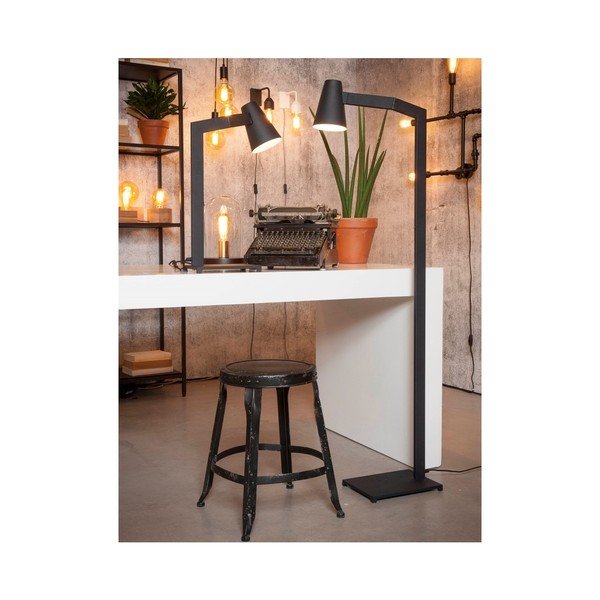 Černá stojací lampa s kovovým stínidlem (výška 143 cm) Biarritz – it's about RoMi-image-3