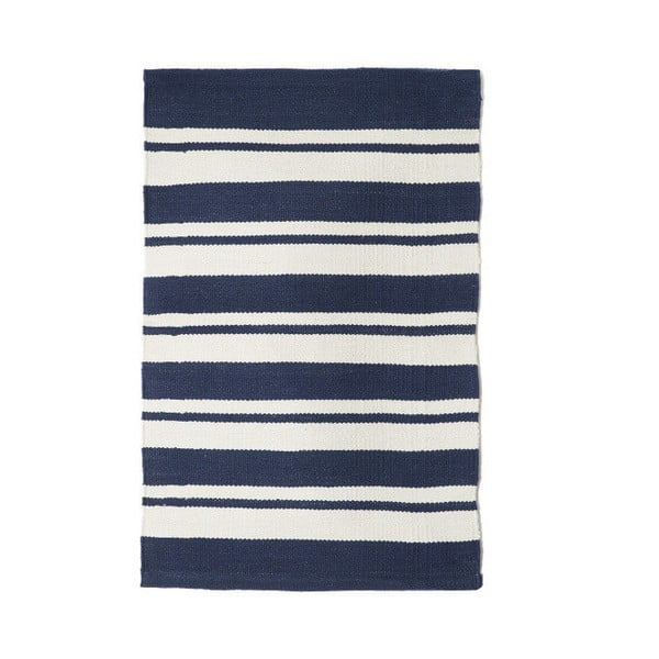 Modrobílý koberec TJ Serra Navy Stripes, 60 x 90 cm