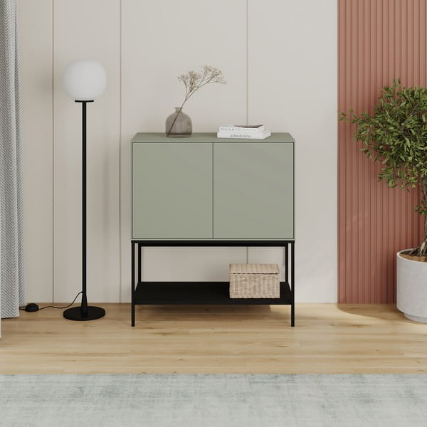 Zeleno-černá skříňka 80x90x40 cm Amira – Marckeric-image-1