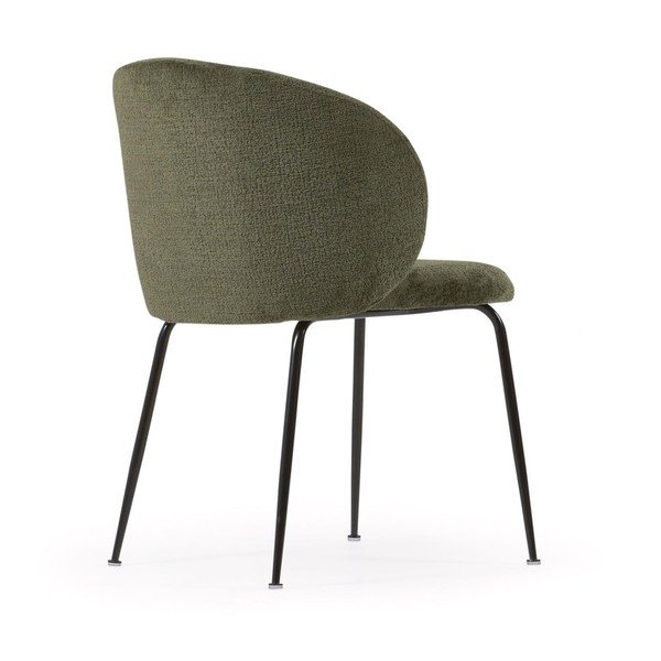 Zelené čalouněné jídelní křeslo Minna – Kave Home-image-4
