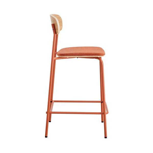 Barové židle v sadě 2 ks v čerevno-přírodní barvě (výška sedáku 66 cm) Adriana – Marckeric-image-4