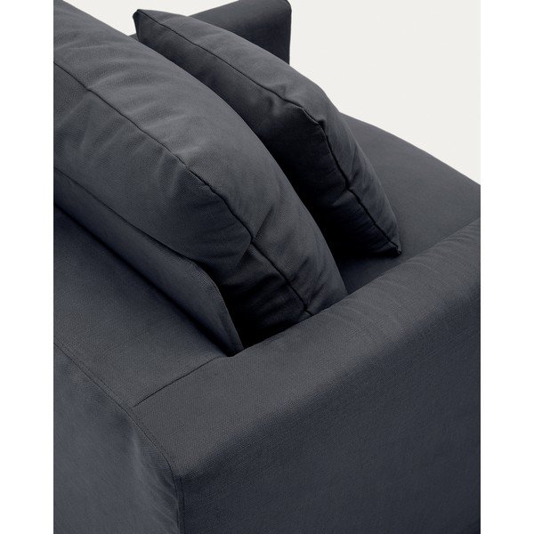 Antracitový potah na křeslo 92 cm Nora – Kave Home-image-1