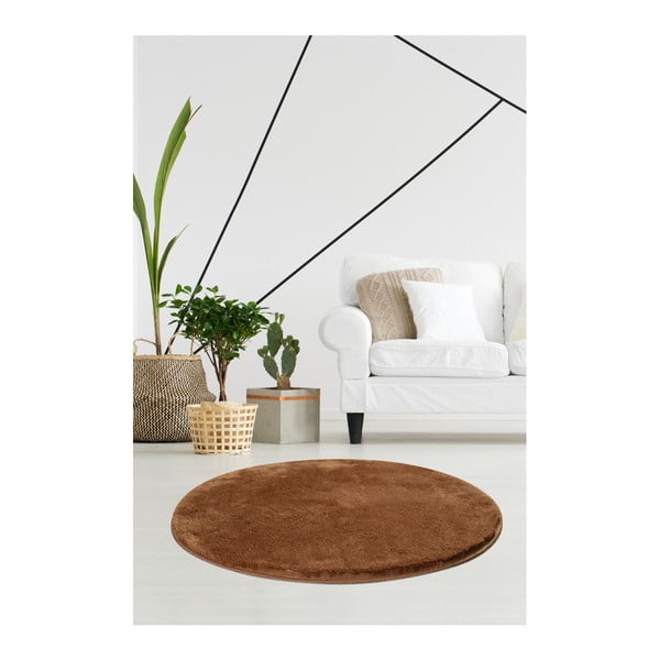 Béžový koberec Milano, ⌀ 90 cm