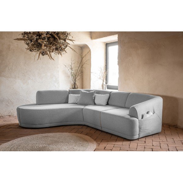 Světle šedá rohová pohovka (levý roh) Bella Siena – Miuform-image-1