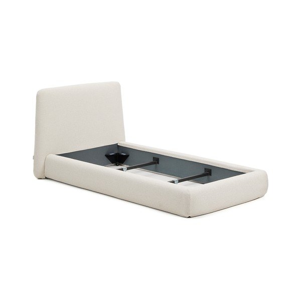 Béžová čalouněná jednolůžková postel bez roštu 90x200 cm Martina – Kave Home-image-2