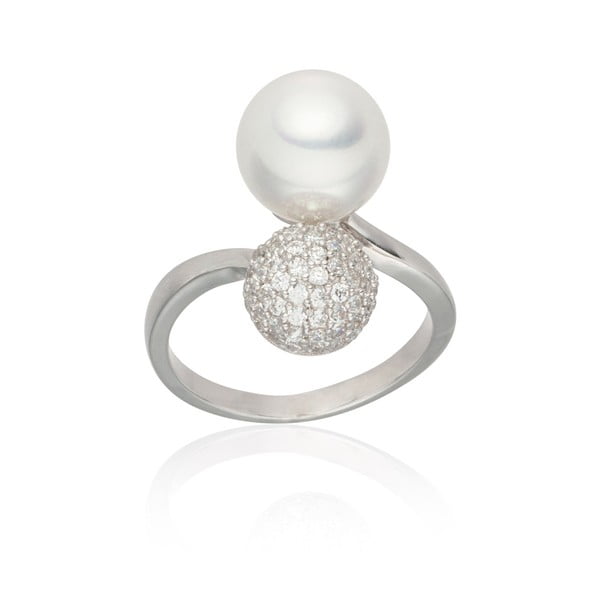 Perlový prsten Nova Pearls Copenhagen Michelle White, vel. 58