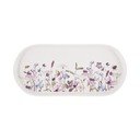 Bílý/fialový servírovací porcelánový talíř Louka – Orion