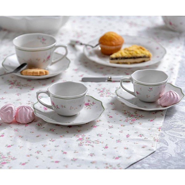 Bílé porcelánové šálky v sadě 2 ks na espresso 90 ml Nonna Rosa – Brandani-image-1