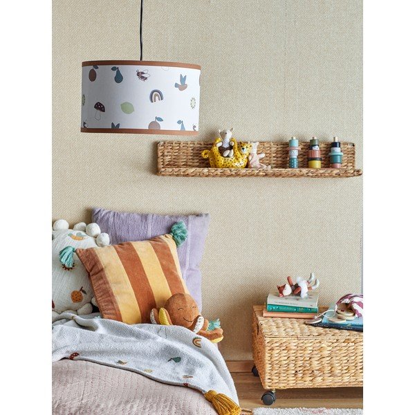 Bílé/hnědé dětské stínidlo s textilním stínidlem ø 34 cm Agnes – Bloomingville Mini-image-1