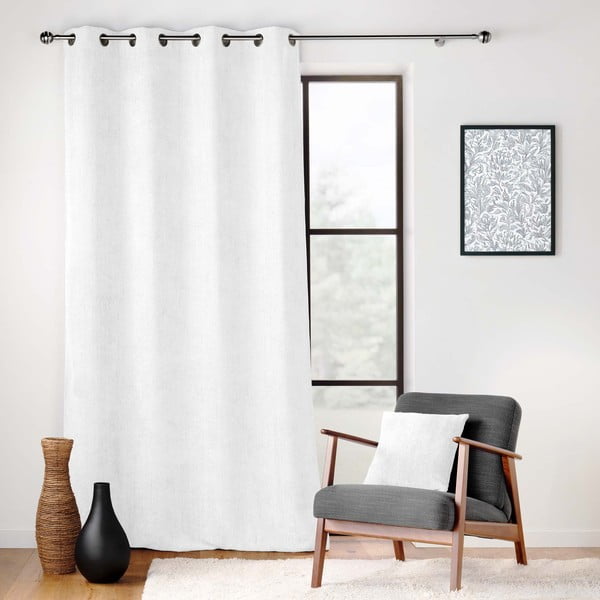 Bílý závěs z žinylky 140x260 cm Leo – douceur d'intérieur-image-3