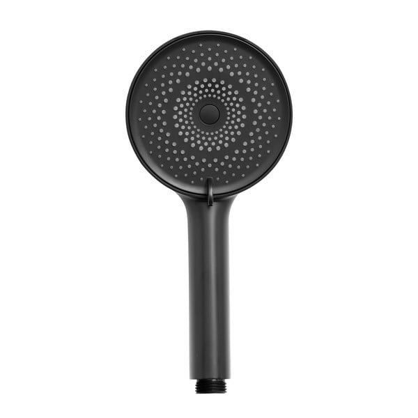 Matně černá plastová sprchová hlavice ø 12 cm Softwater – Wenko