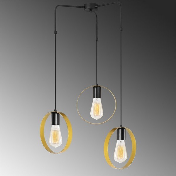 Černé kovové závěsné svítidlo Opviq lights Kosmos-image-1