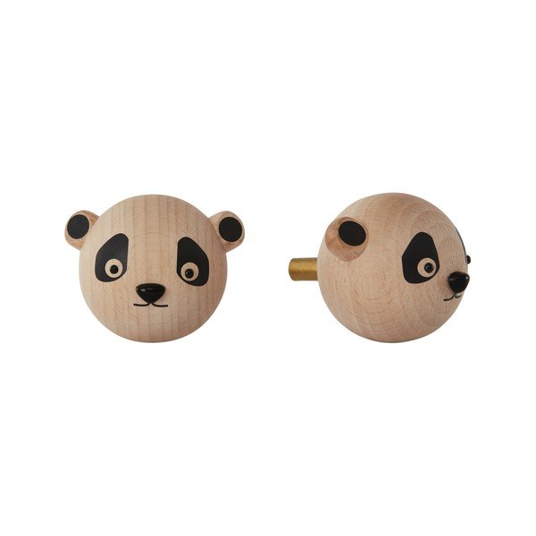 Nástěnný háček z bukového dřeva v přírodní barvě Panda – OYOY Mini