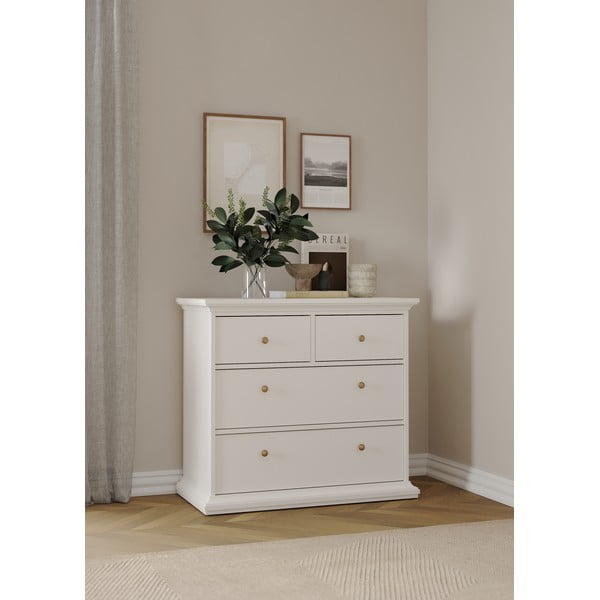 Bílá nízká komoda 96x87 cm Paris – Tvilum-image-1