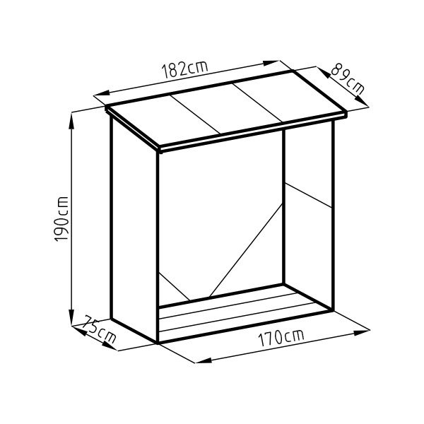 Přístřešek na dřevo Wa-a – Rojaplast-image-1