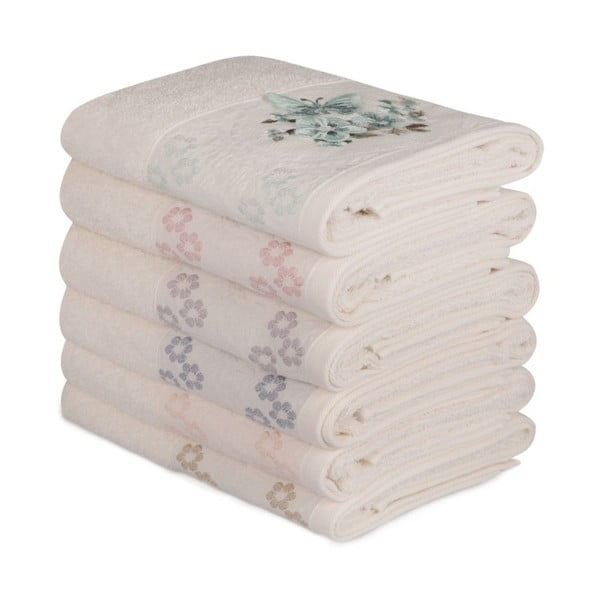 Sada 6 bavlněných ručníků Daireli Maria, 50 x 90 cm