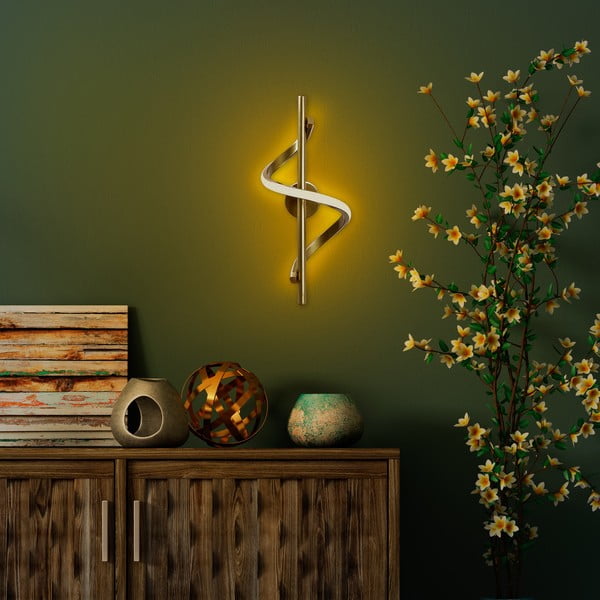 LED nástěnné svítidlo v mosazné barvě Likma – Opviq lights-image-2