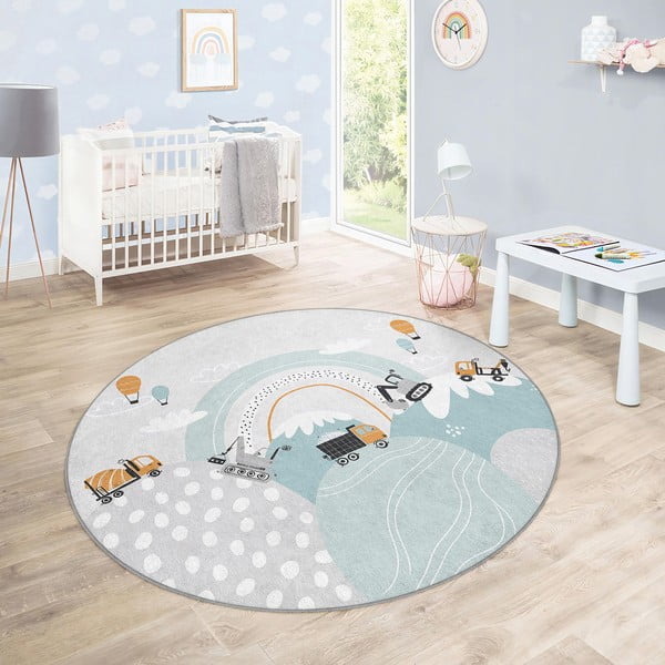 Pratelný dětský koberec ø150 cm Snowy Hills – Mila Home-image-4