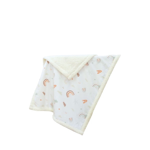 Bílá dětská deka z bavlny Renforcé 75x100 cm Abc – Mijolnir