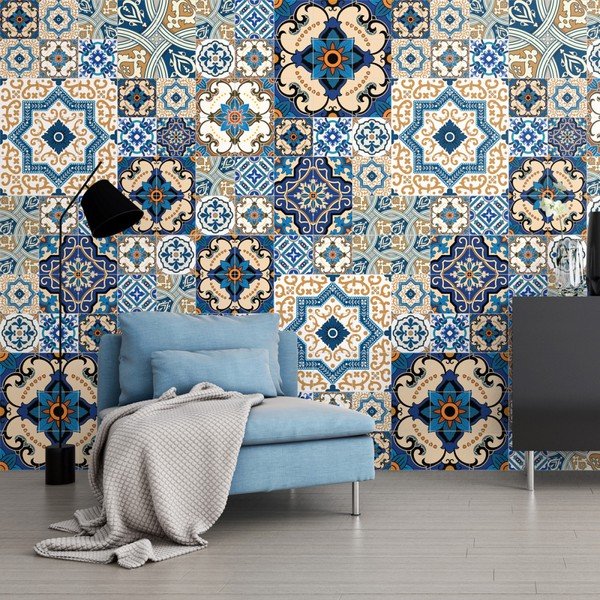 Sada 60 dekorativních samolepek na stěnu Ambiance Toundra, 15 x 15 cm-image-3