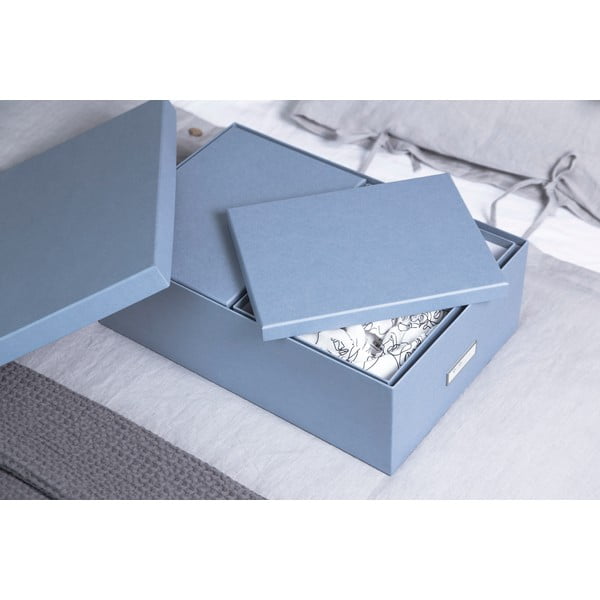 Kartonové úložné boxy s víkem v sadě 3 ks Inge – Bigso Box of Sweden-image-3