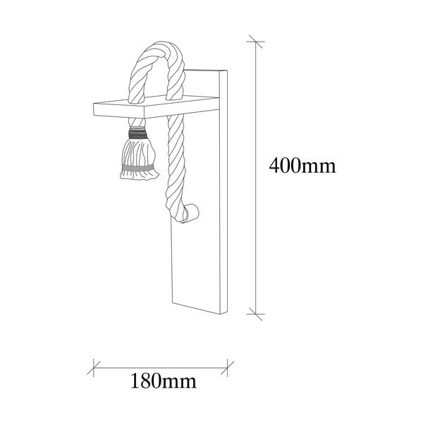 Nástěnné svítidlo v přírodní barvě Erebos – Opviq lights-image-4