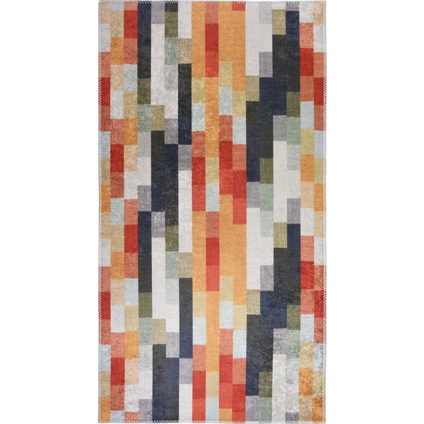 Oranžový/šedý pratelný koberec 80x150 cm Blocks of Fun – Vitaus