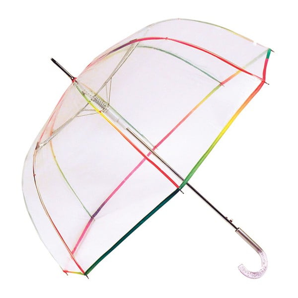 Transparentní holový deštník s duhovými detaily Ambiance Birdcage, ⌀ 95 cm