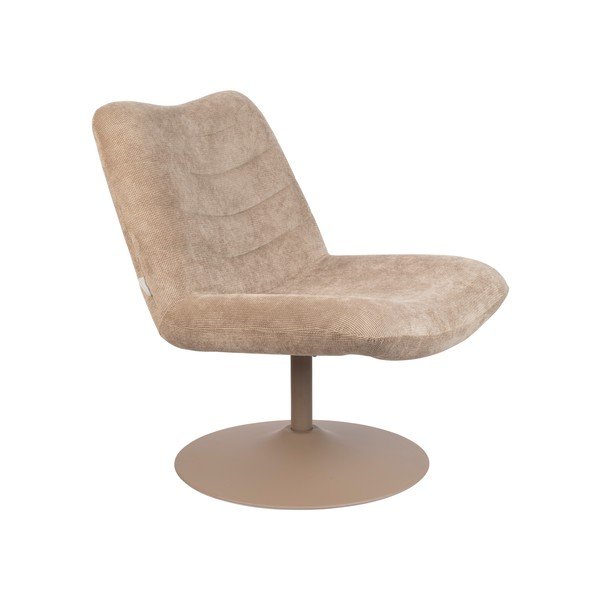 Béžové sametové křeslo Bubba – Zuiver