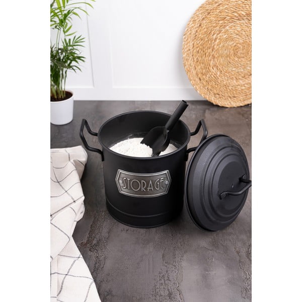 Ocelová dóza na potraviny s lopatkou – Hermia-image-2