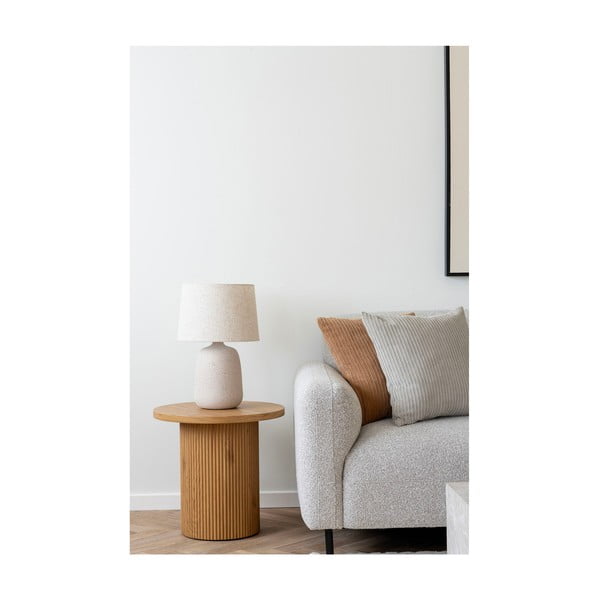 Krémová stolní lampa s textilním stínidlem (výška 47 cm) Croft – House Nordic-image-2