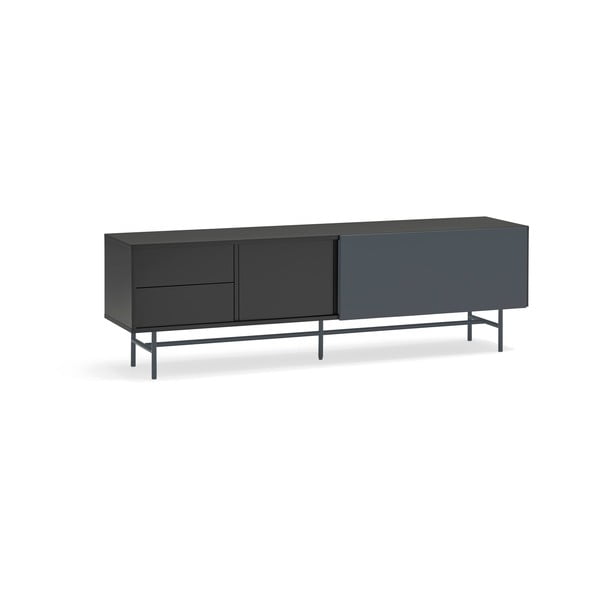 Černo-antracitový TV stolek 180x56 cm Nube – Teulat-image-3