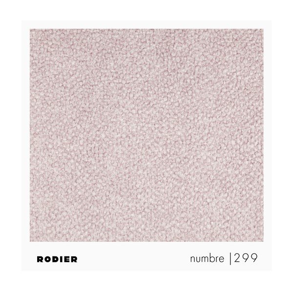 Světle růžová rohová pohovka z textilie bouclé (levý roh/s lenoškou) Mirel – Rodier-image-4