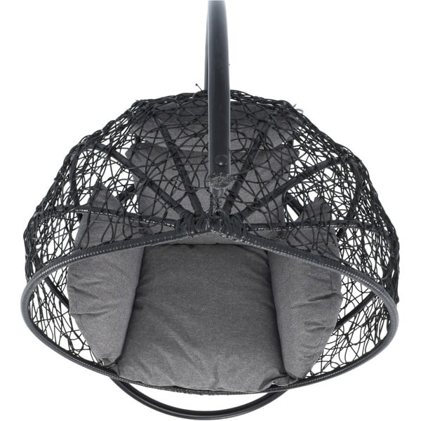 Tmavě šedé závěsné křeslo z umělého ratanu Bonami Selection Noela-image-4