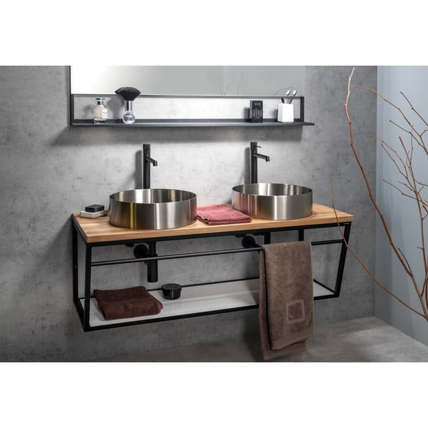 Kulaté umyvadlo nerezové ve stříbrné barvě ø 38 cm Aurum – Sapho-image-4