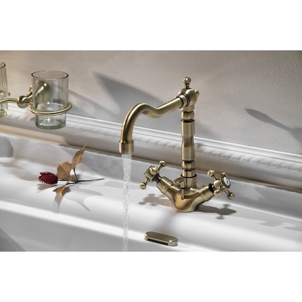 Stojánková umyvadlová baterie v bronzové barvě Antea – Sapho-image-1