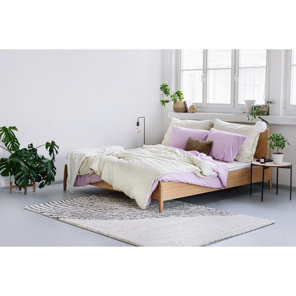 Povlečení na dvoulůžko ze stonewashed bavlny v barvě slonovinové kosti Bonami Selection, 200 x 200 cm-image-3