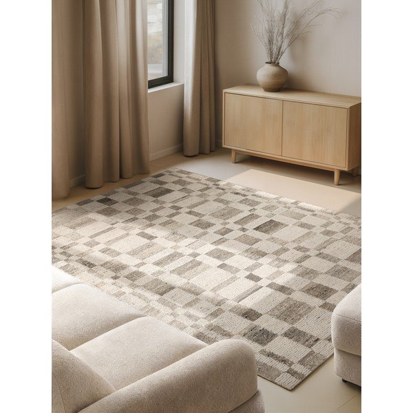 Krémový ručně tkaný vlněný koberec 200x300 cm Boho 1.0 Structa – Vikosa-image-1