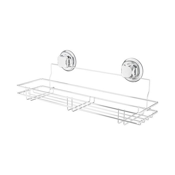 Samodržící kovová koupelnová polička ve stříbrné barvě Bestlock Bath – Compactor-image-4