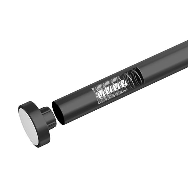 Černá teleskopická tyč do koupelny Wenko Luz, délka 110-185 cm-image-4