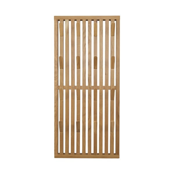 Věšákový panel z dubového dřeva v přírodní barvě 46x100x8 cm Parco – Spinder Design