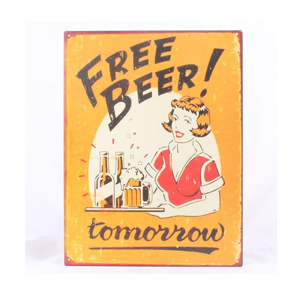 Plechová cedule Free Beer