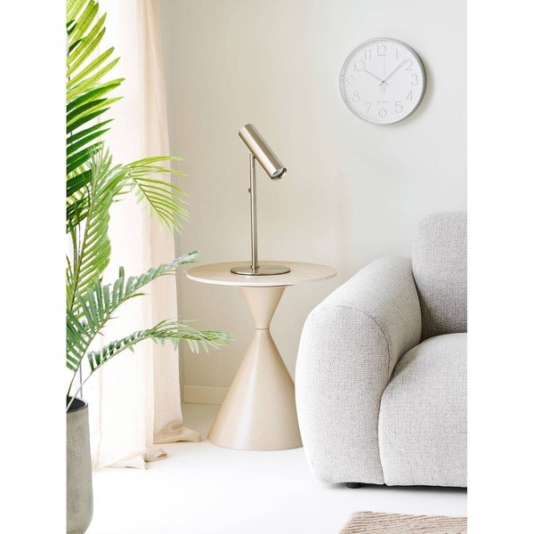 Ocelová stolní lampa ve stříbrné barvě (výška 47 cm) Paris – House Nordic-image-1